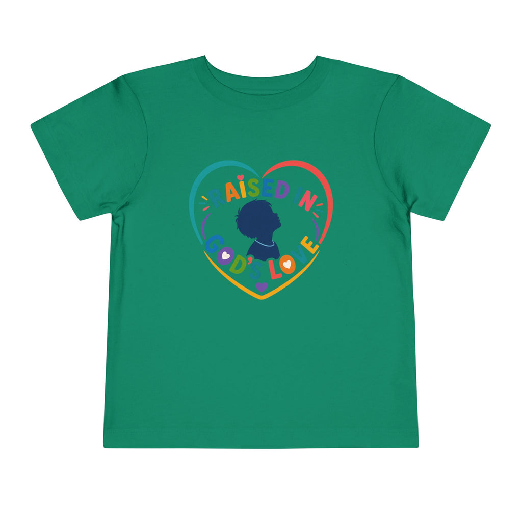 Raised in Gods Love Heart Shirt