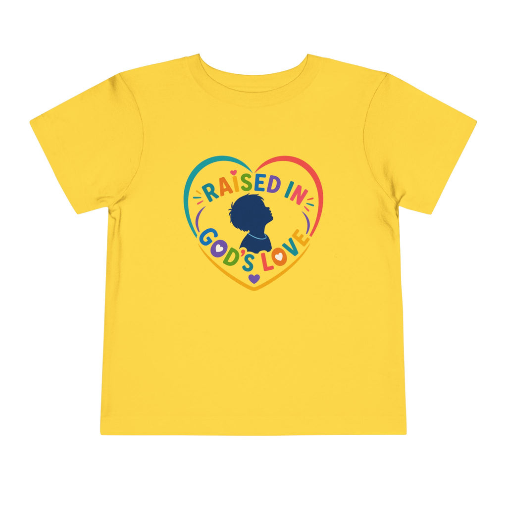 Raised in Gods Love Heart Shirt