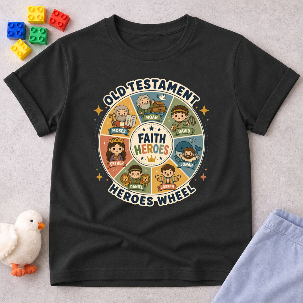 Old Testaments Heroes Wheel Toddler T-shirt