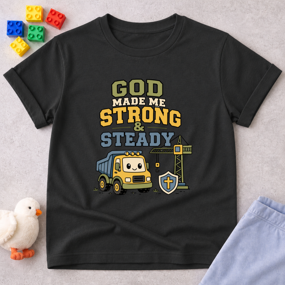 God Made Me Strong & Steady Toddler T-shirt