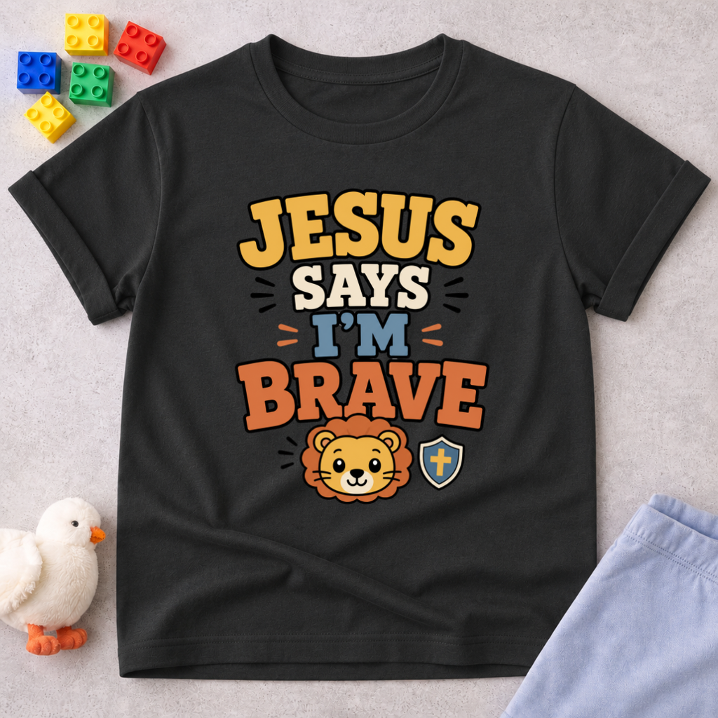 Jesus Says Im Brave Toddler T-shirt