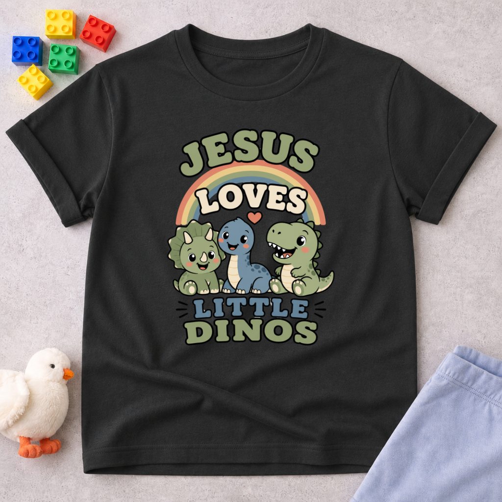 Jesus Loves Little Dinos Toddler T-shirt