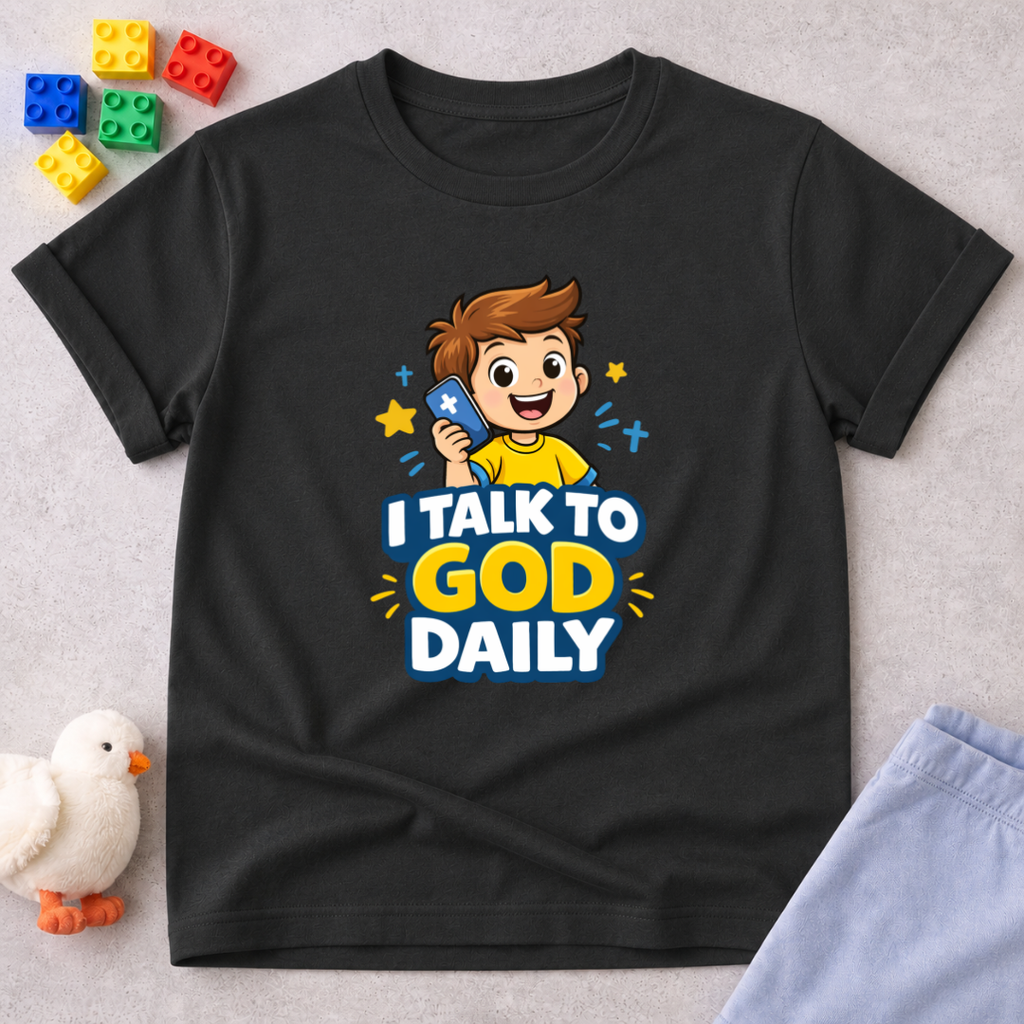 I Talk To God Daily Toddler T-shirt