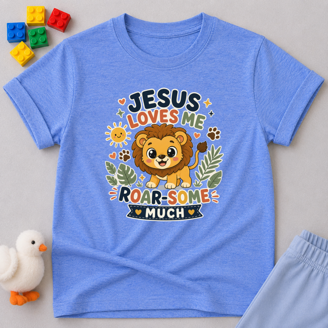 Jesus Loves Me Roar-some Much Toddler T-shirt