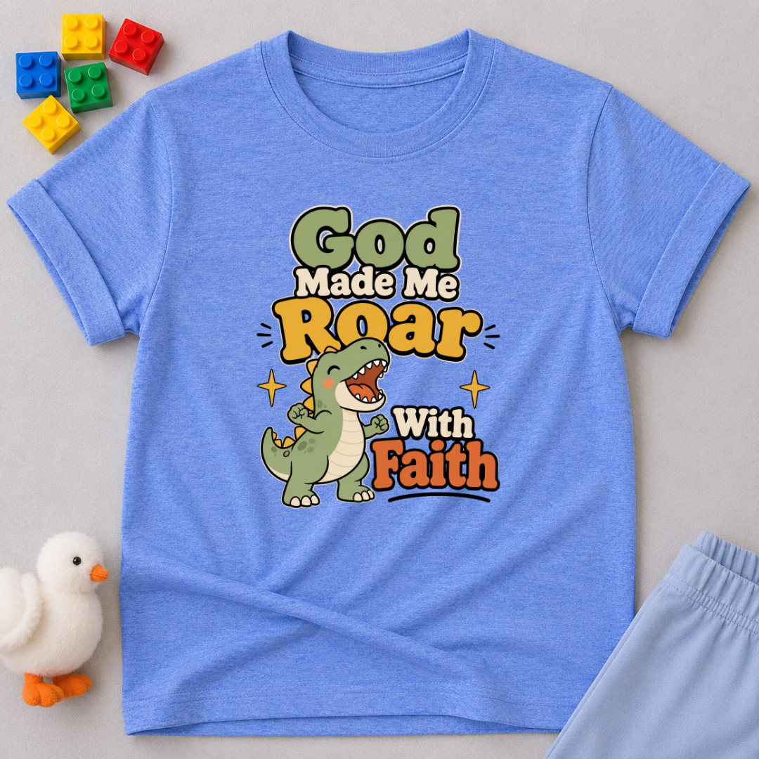 God Made Me Roar With Faith Toddler T-shirt
