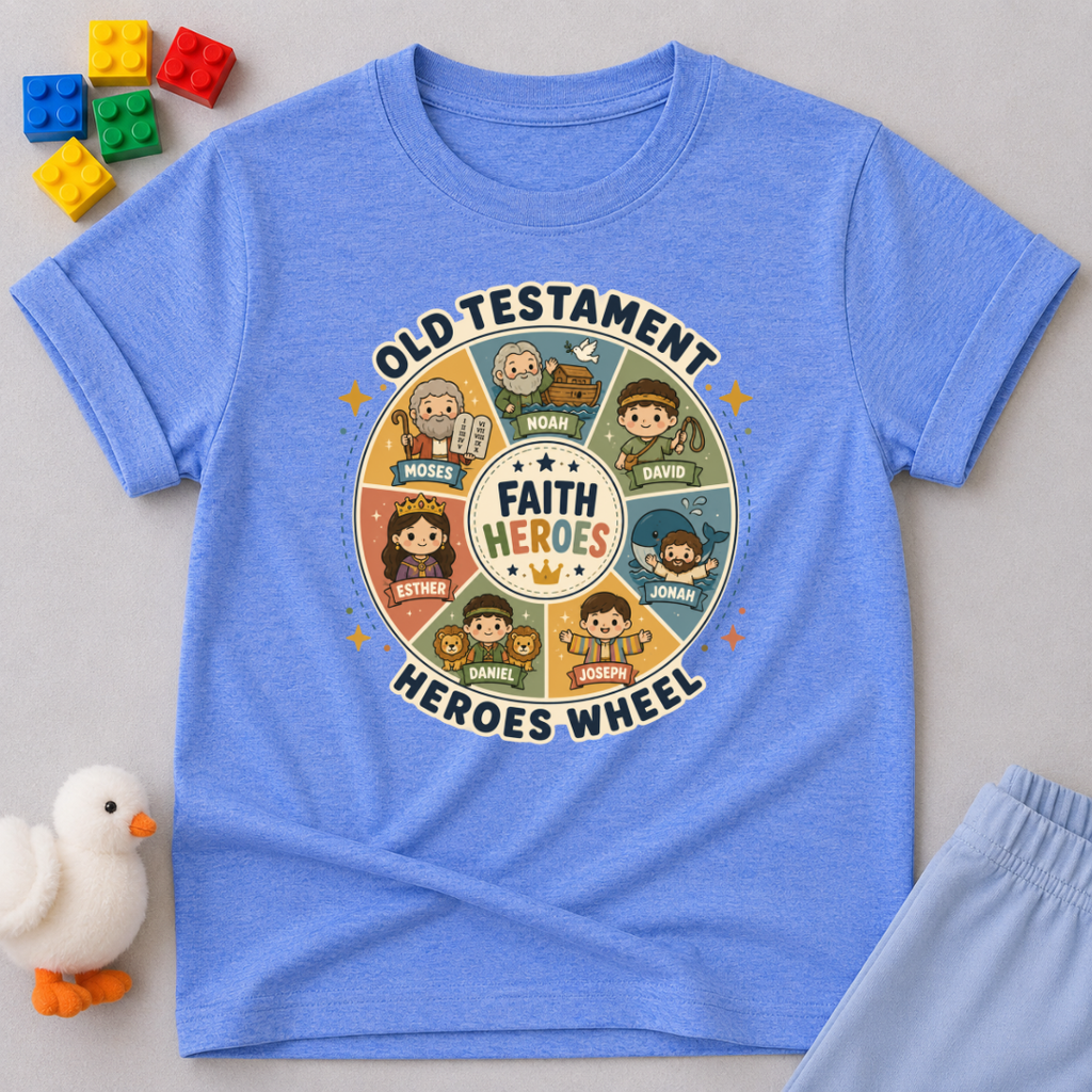 Old Testaments Heroes Wheel Toddler T-shirt