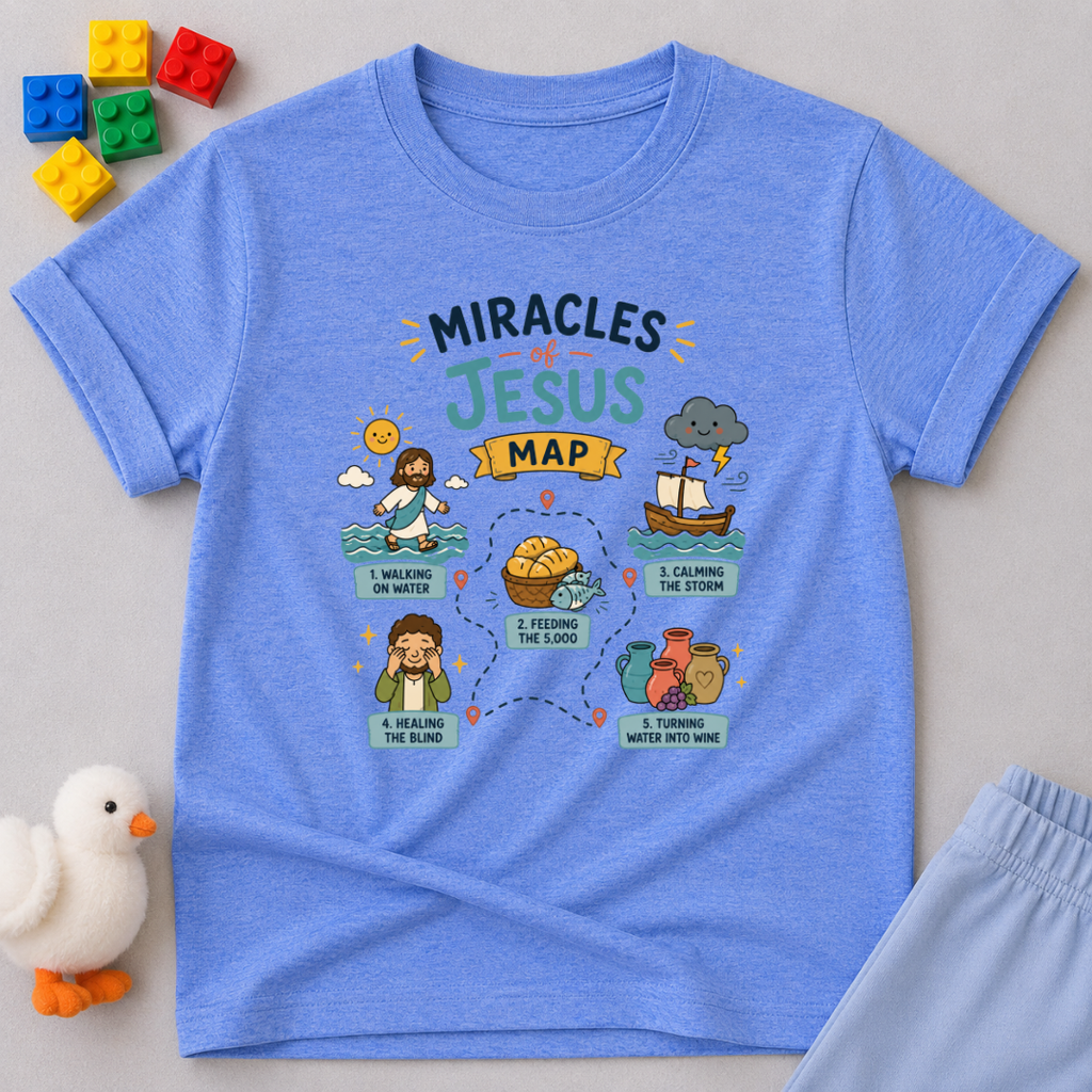 Miracles of Jesus Map Much Toddler T-shirt