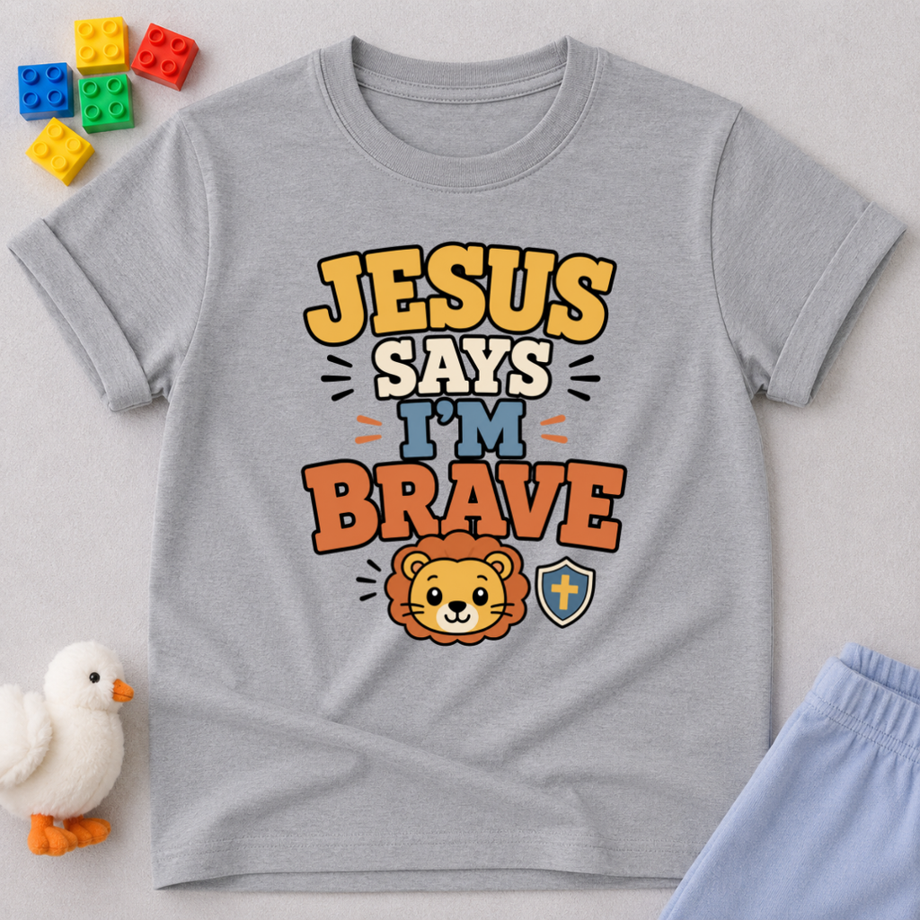 Jesus Says Im Brave Toddler T-shirt