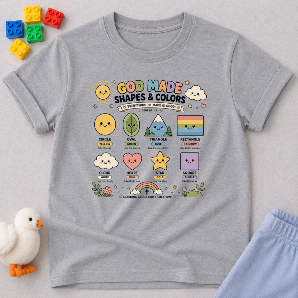 God Made Shapes And Colors Toddler T-shirt