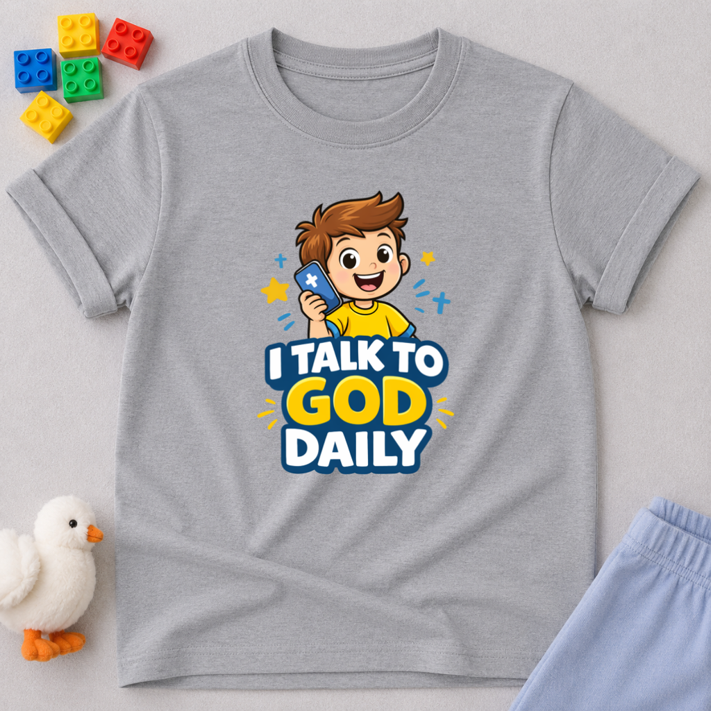 I Talk To God Daily Toddler T-shirt