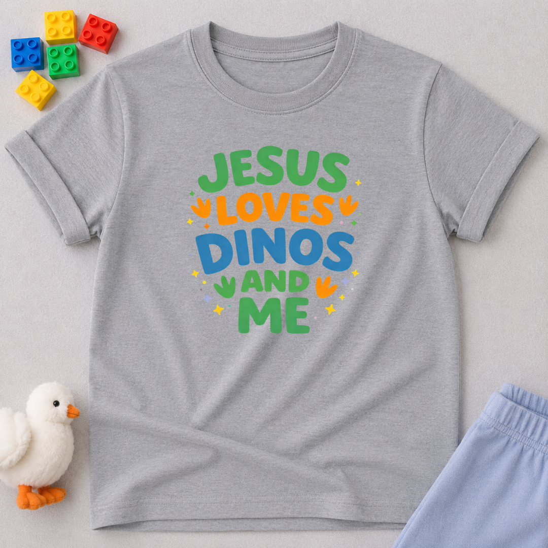 Jesus Loves Dinos And Me Toddler T-shirt