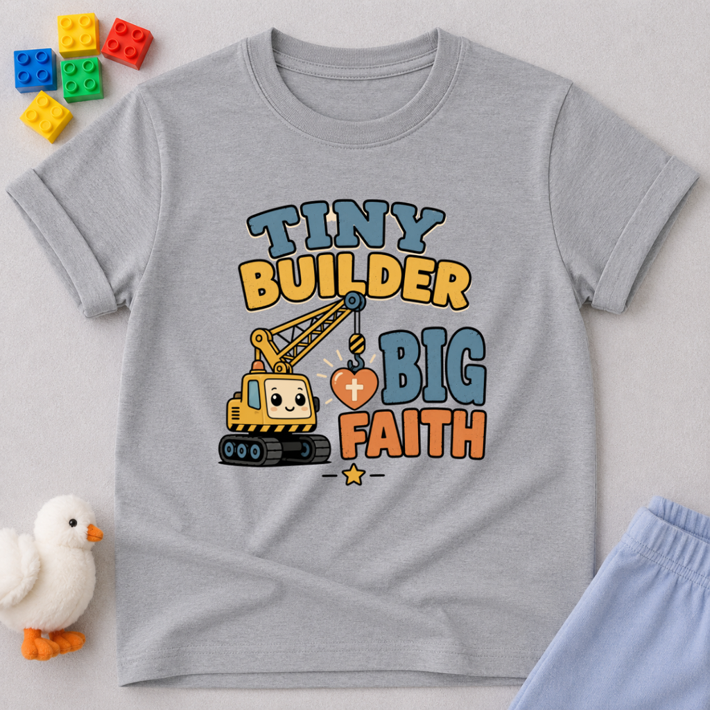 Tiny Builder Big Faith Toddler T-shirt