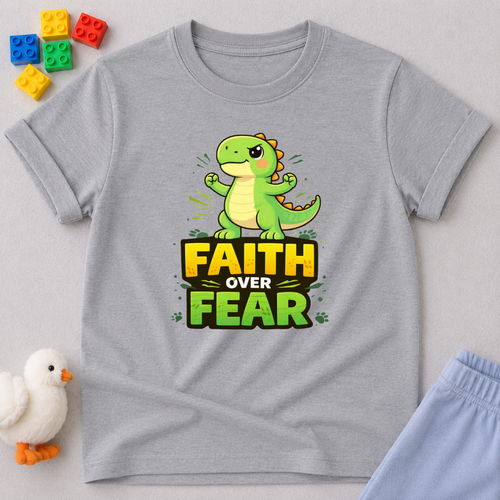 Faith Over Fear Dino Toddler T-shirt