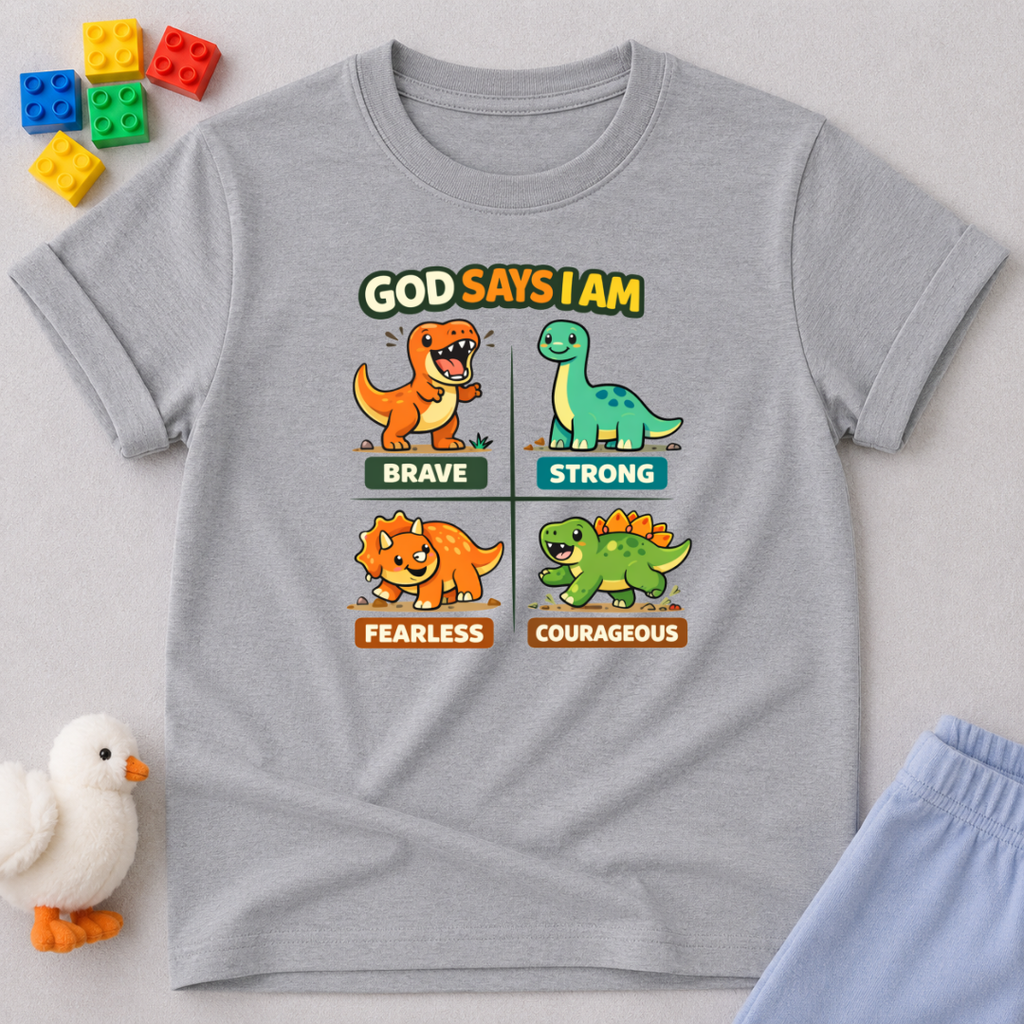 God Says I'm Brave Toddler T-shirt