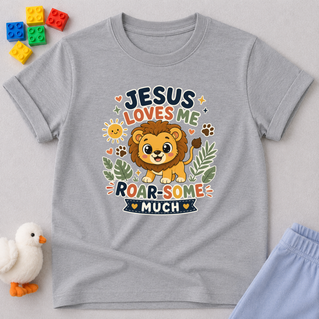 Jesus Loves Me Roar-some Much Toddler T-shirt