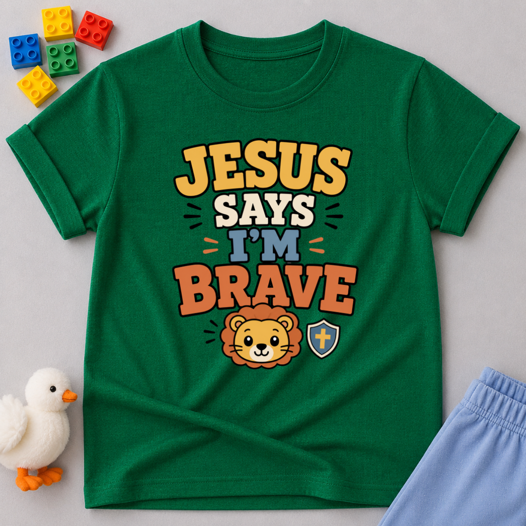 Jesus Says Im Brave Toddler T-shirt