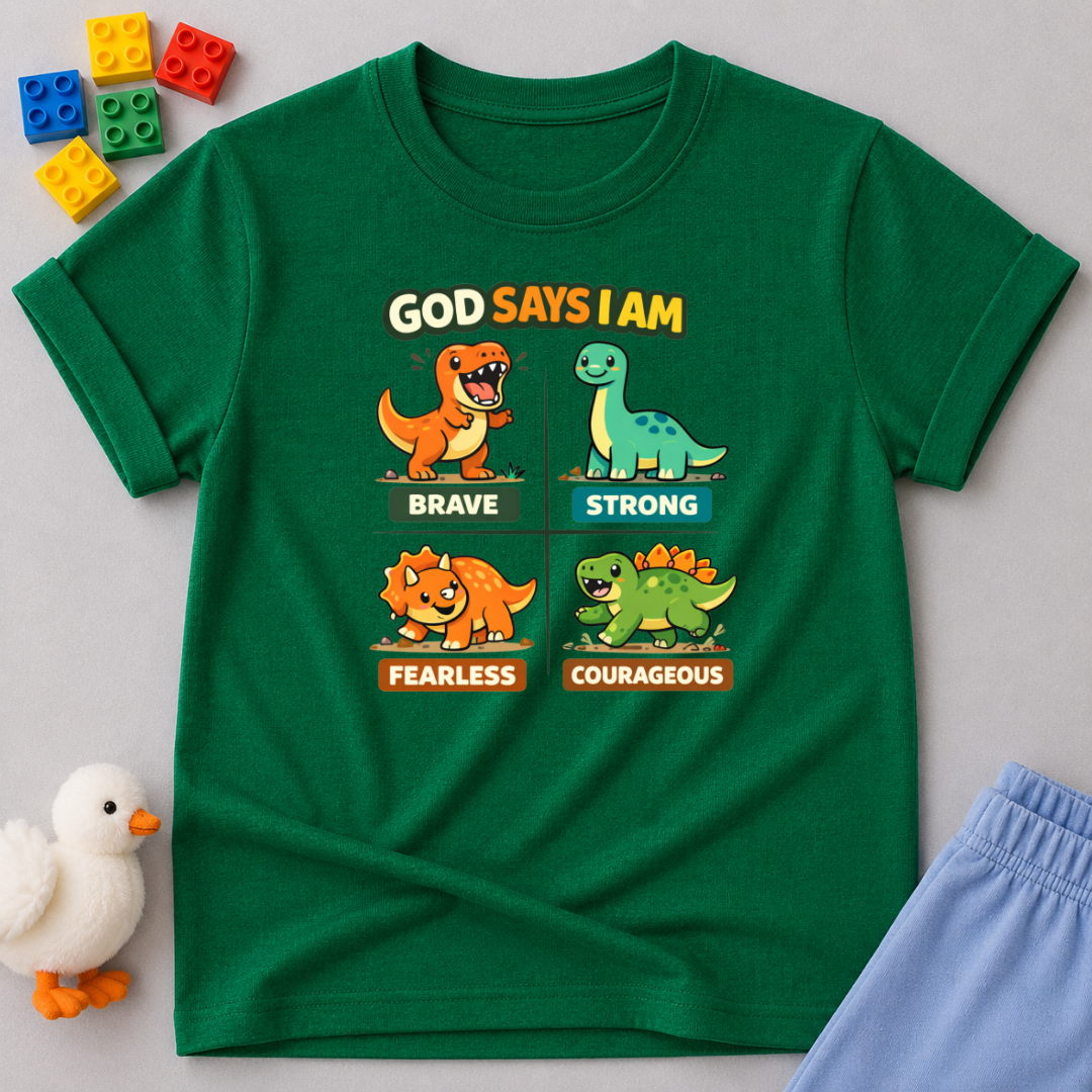 God Says I'm Brave Toddler T-shirt