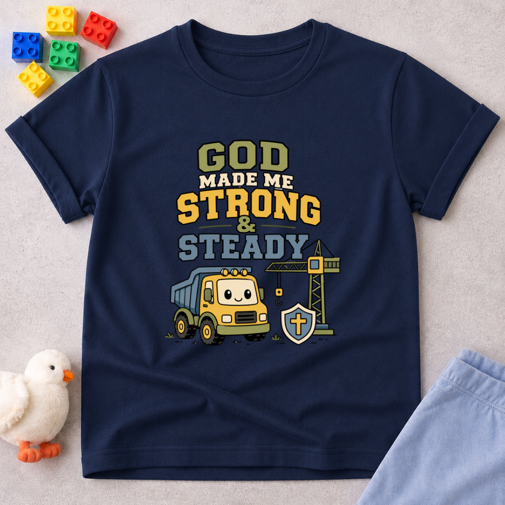 God Made Me Strong & Steady Toddler T-shirt