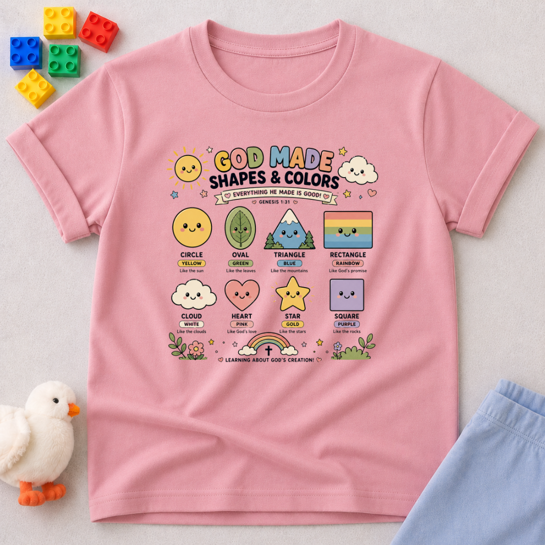 God Made Shapes And Colors Toddler T-shirt