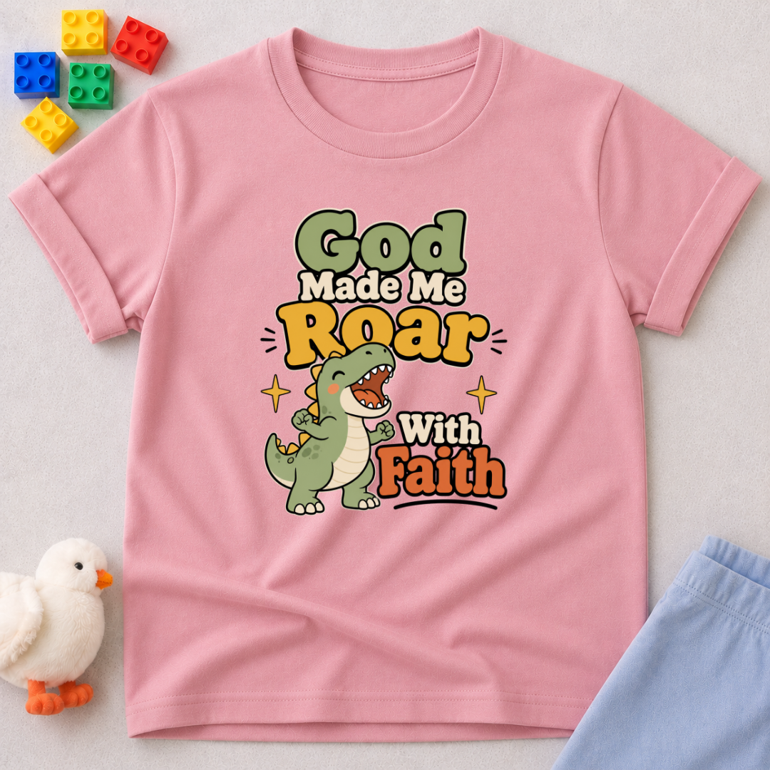 God Made Me Roar With Faith Toddler T-shirt