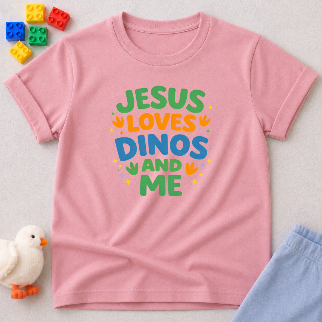 Jesus Loves Dinos And Me Toddler T-shirt