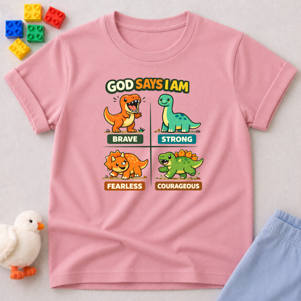 God Says I'm Brave Toddler T-shirt