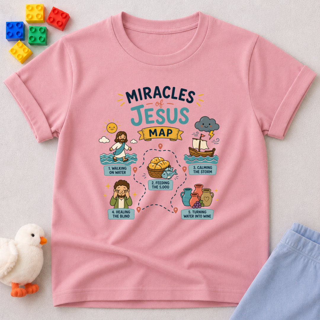 Miracles of Jesus Map Much Toddler T-shirt