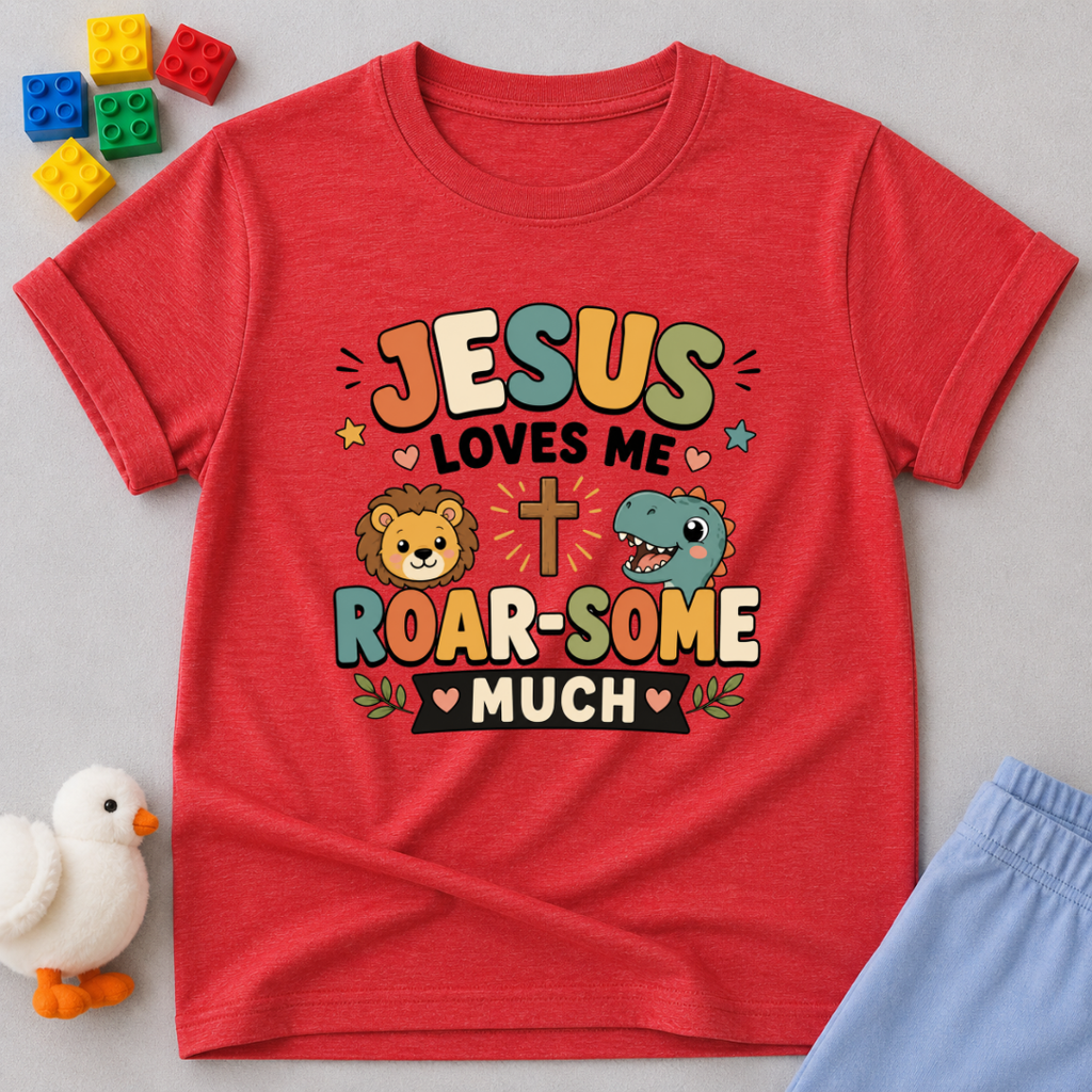 Jesus Love is Roar-some Much Toddler T-shirt