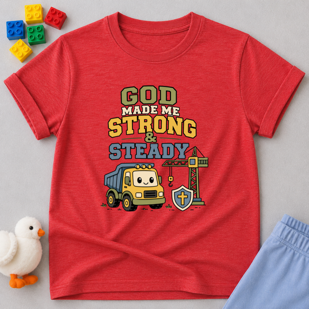 God Made Me Strong & Steady Toddler T-shirt