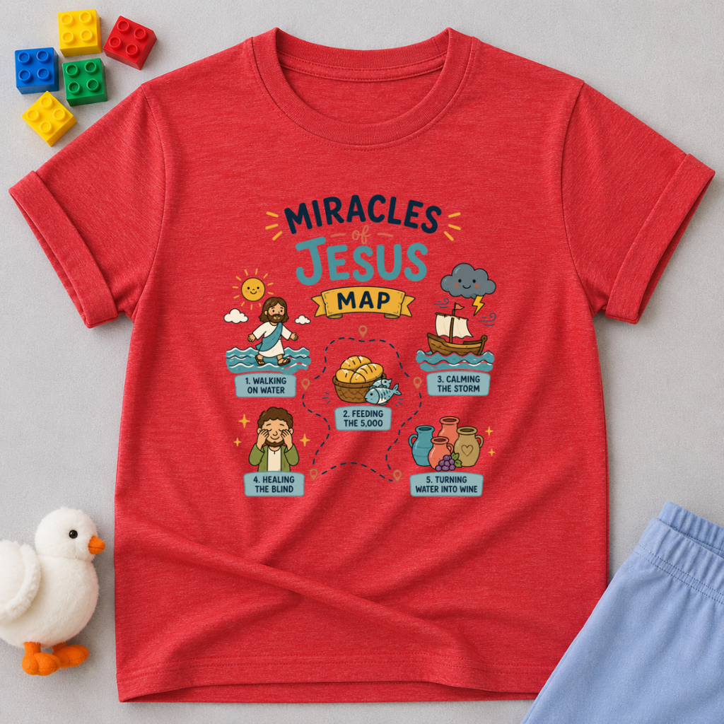 Miracles of Jesus Map Much Toddler T-shirt