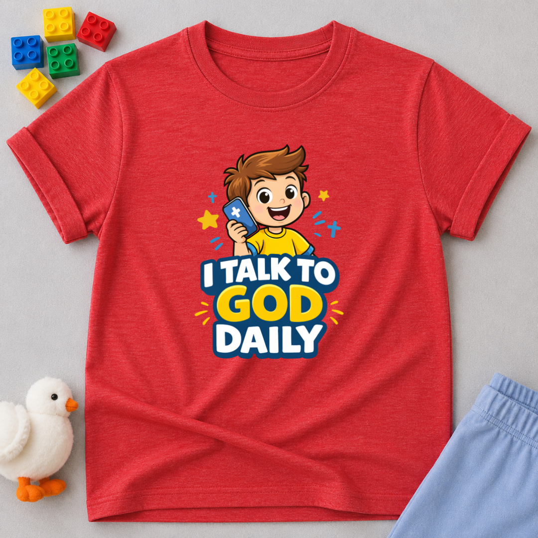 I Talk To God Daily Toddler T-shirt