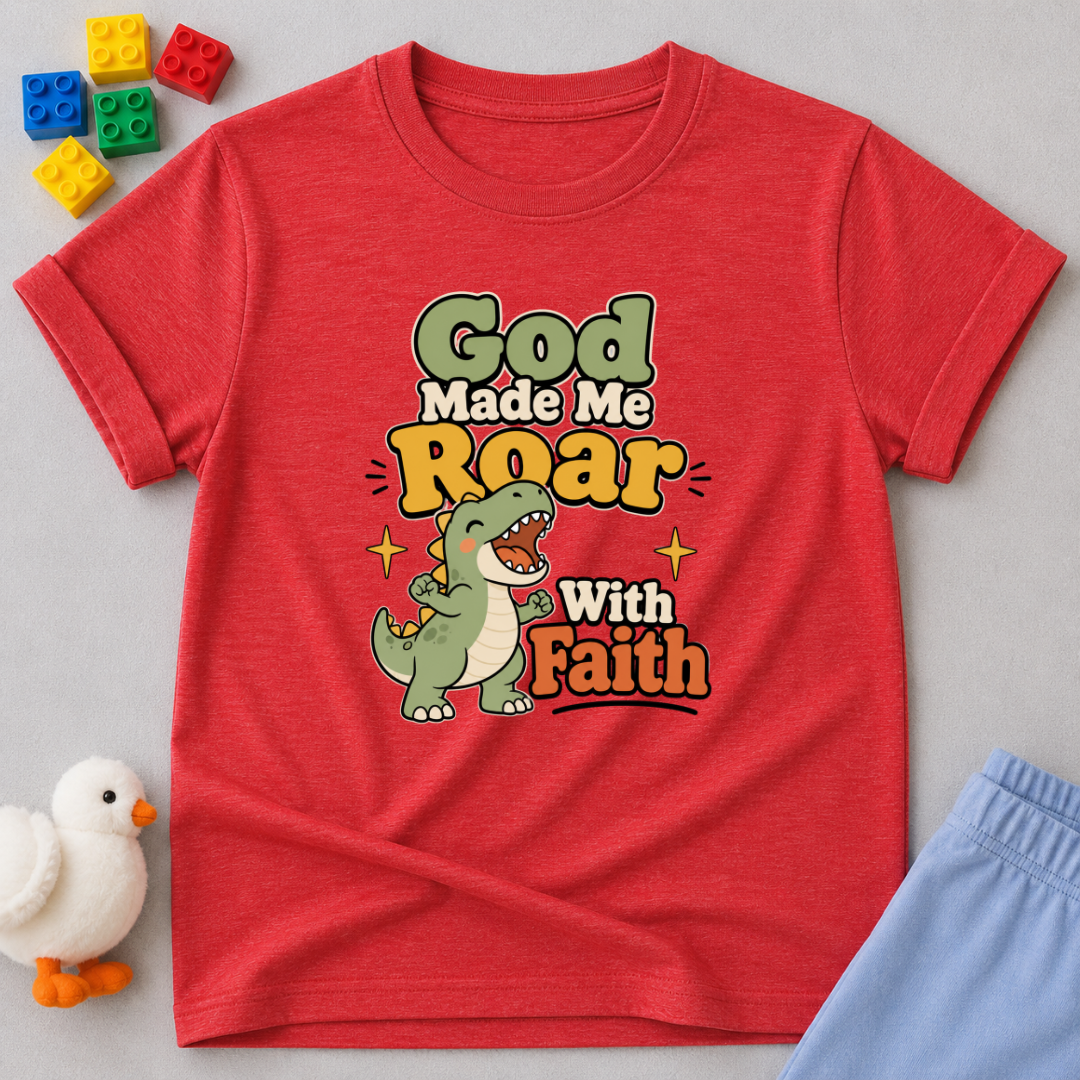 God Made Me Roar With Faith Toddler T-shirt