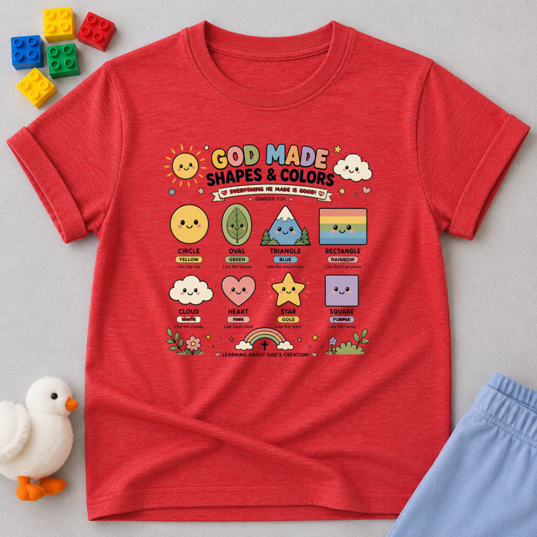 God Made Shapes And Colors Toddler T-shirt