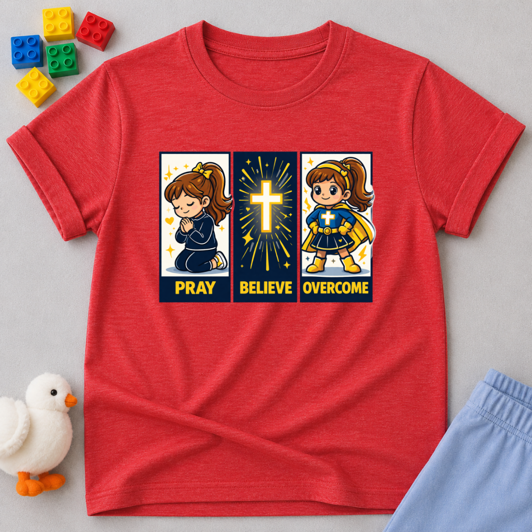 Pray Believe Overcome V2 Toddler T-shirt