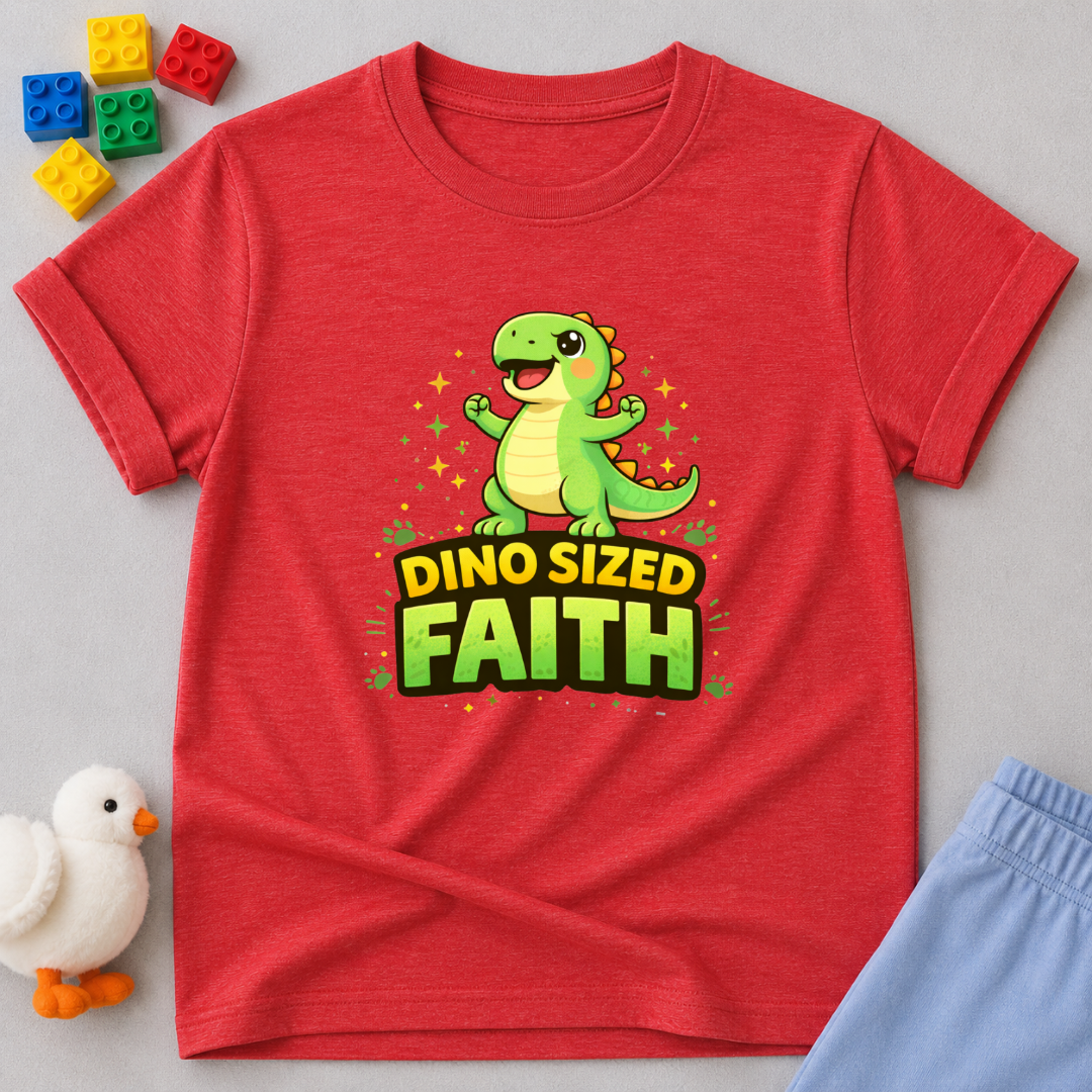 Dino Sized Faith Toddler T-shirt