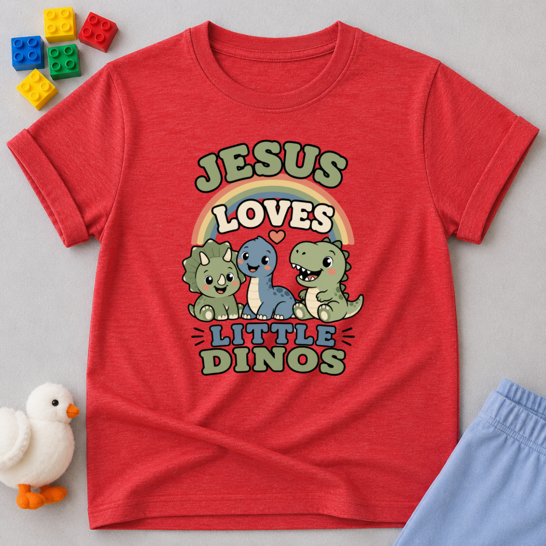 Jesus Loves Little Dinos Toddler T-shirt