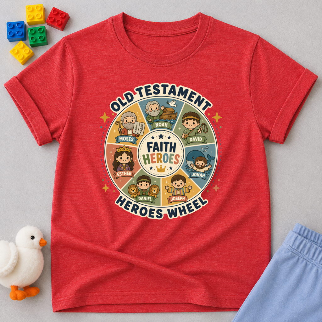 Old Testaments Heroes Wheel Toddler T-shirt