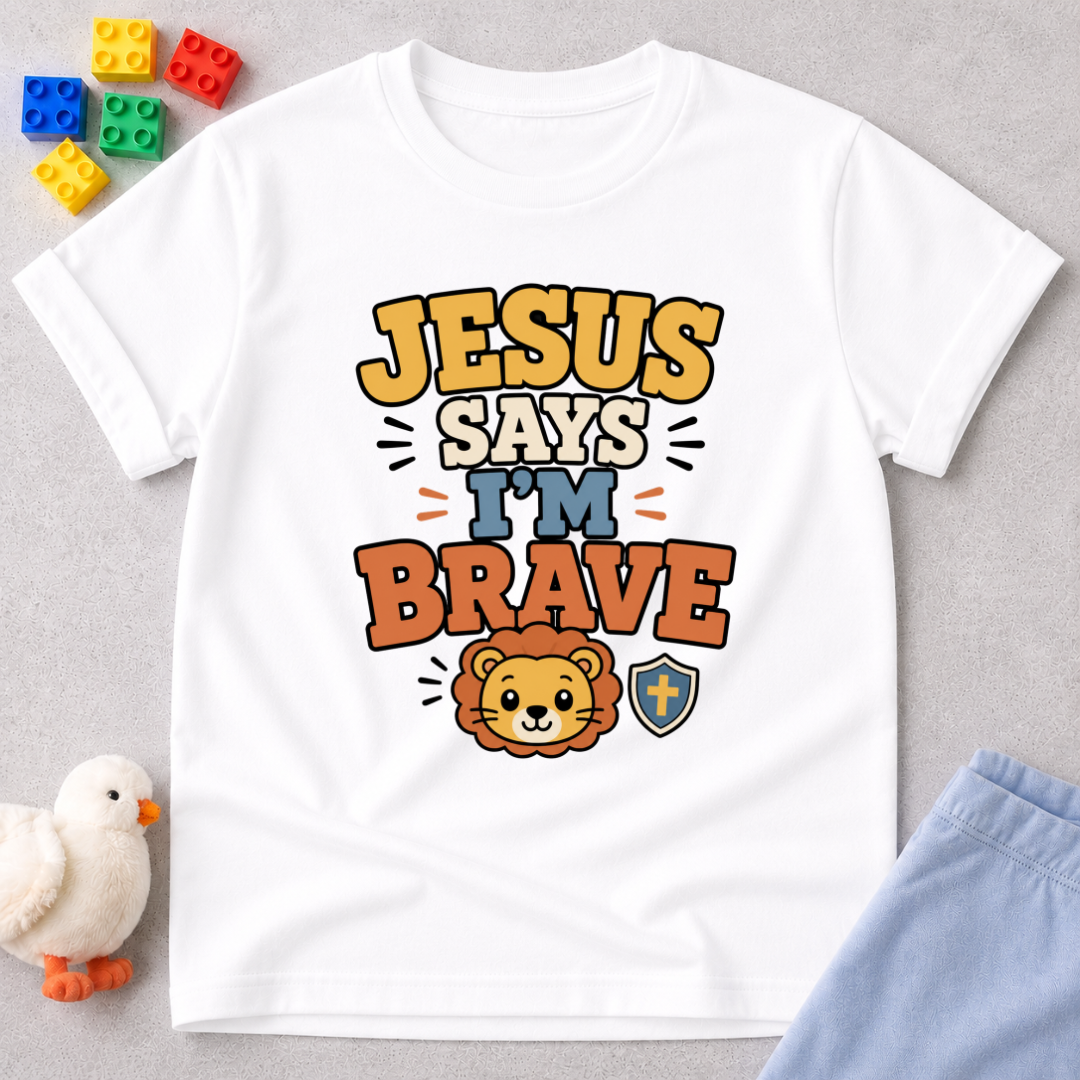 Jesus Says Im Brave Toddler T-shirt