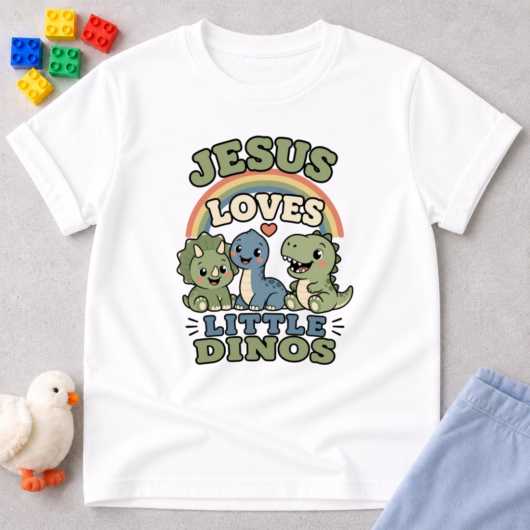 Jesus Loves Little Dinos Toddler T-shirt
