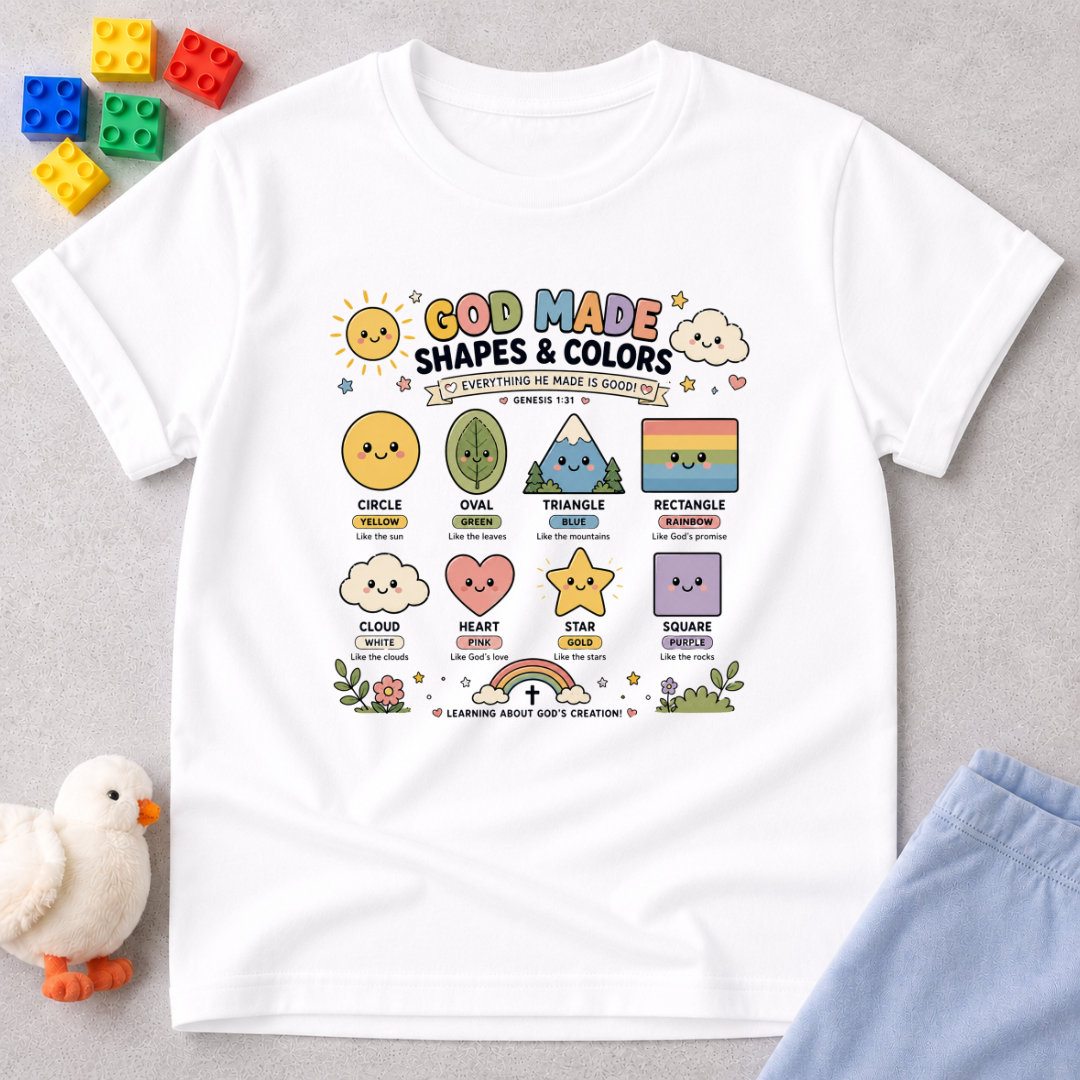 God Made Shapes And Colors Toddler T-shirt