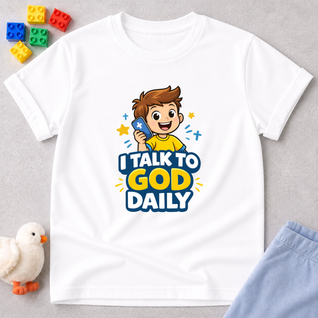 I Talk To God Daily Toddler T-shirt