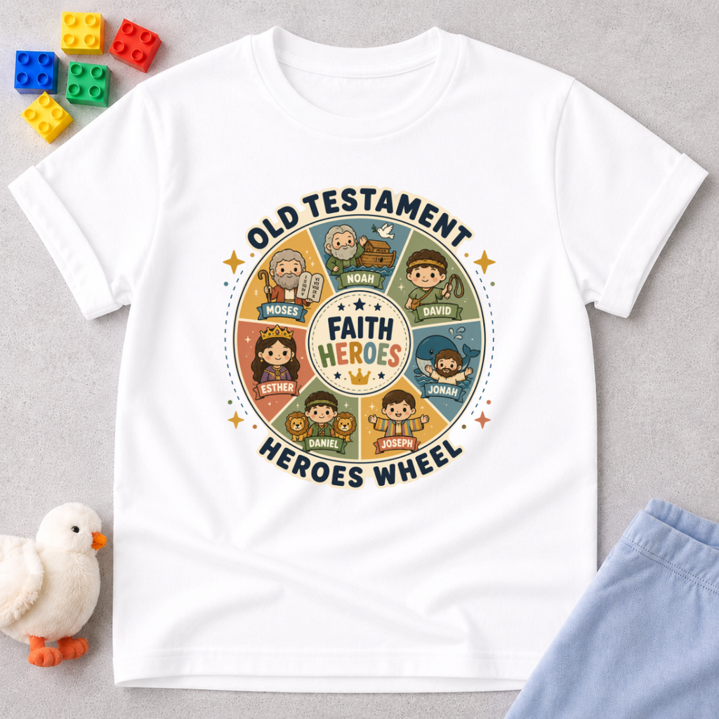 Old Testaments Heroes Wheel Toddler T-shirt