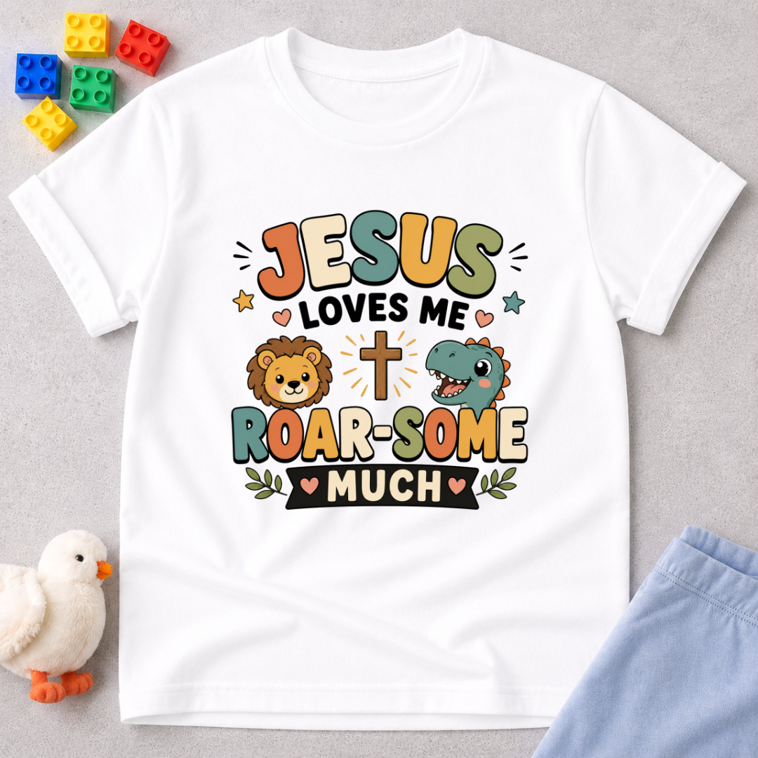 Jesus Love is Roar-some Much Toddler T-shirt