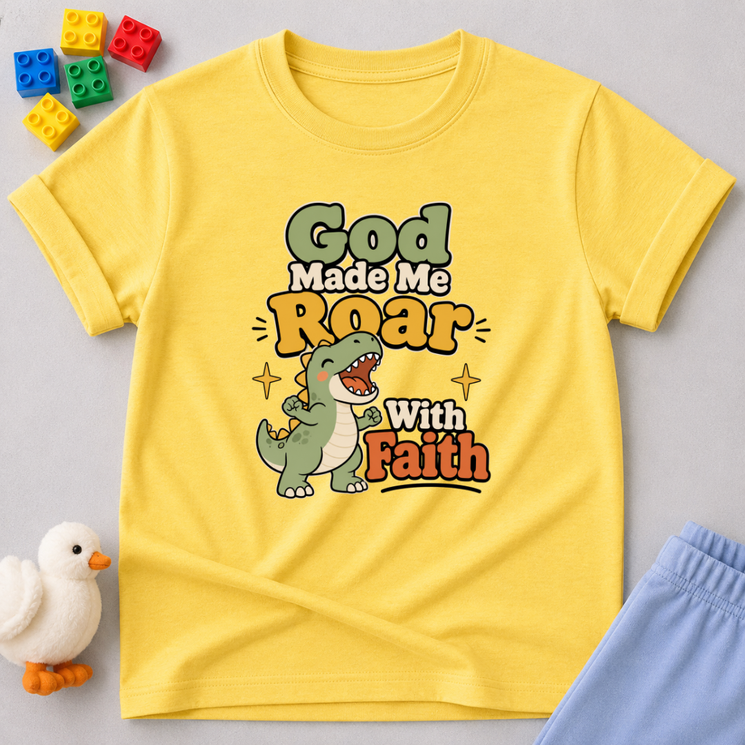 God Made Me Roar With Faith Toddler T-shirt