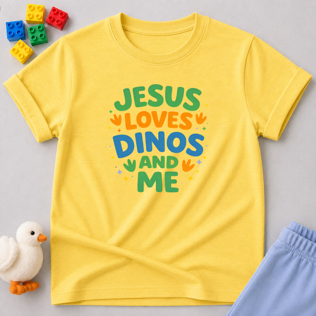 Jesus Loves Dinos And Me Toddler T-shirt