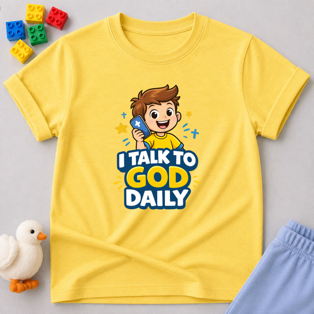 I Talk To God Daily Toddler T-shirt