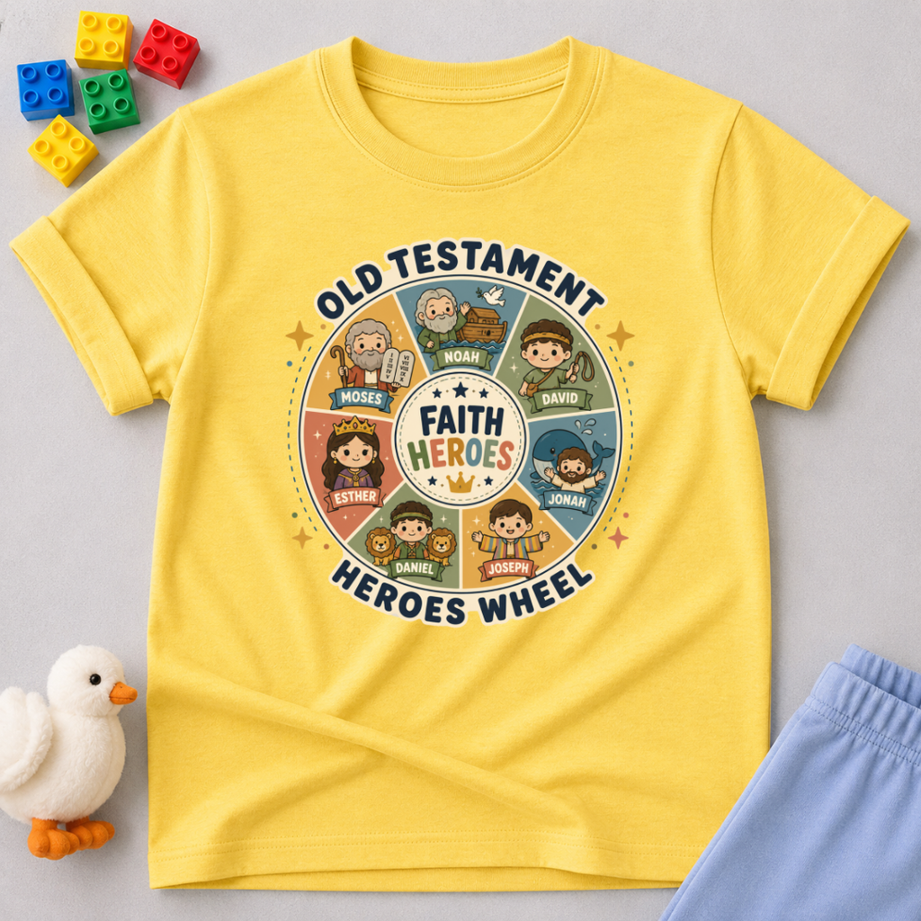 Old Testaments Heroes Wheel Toddler T-shirt