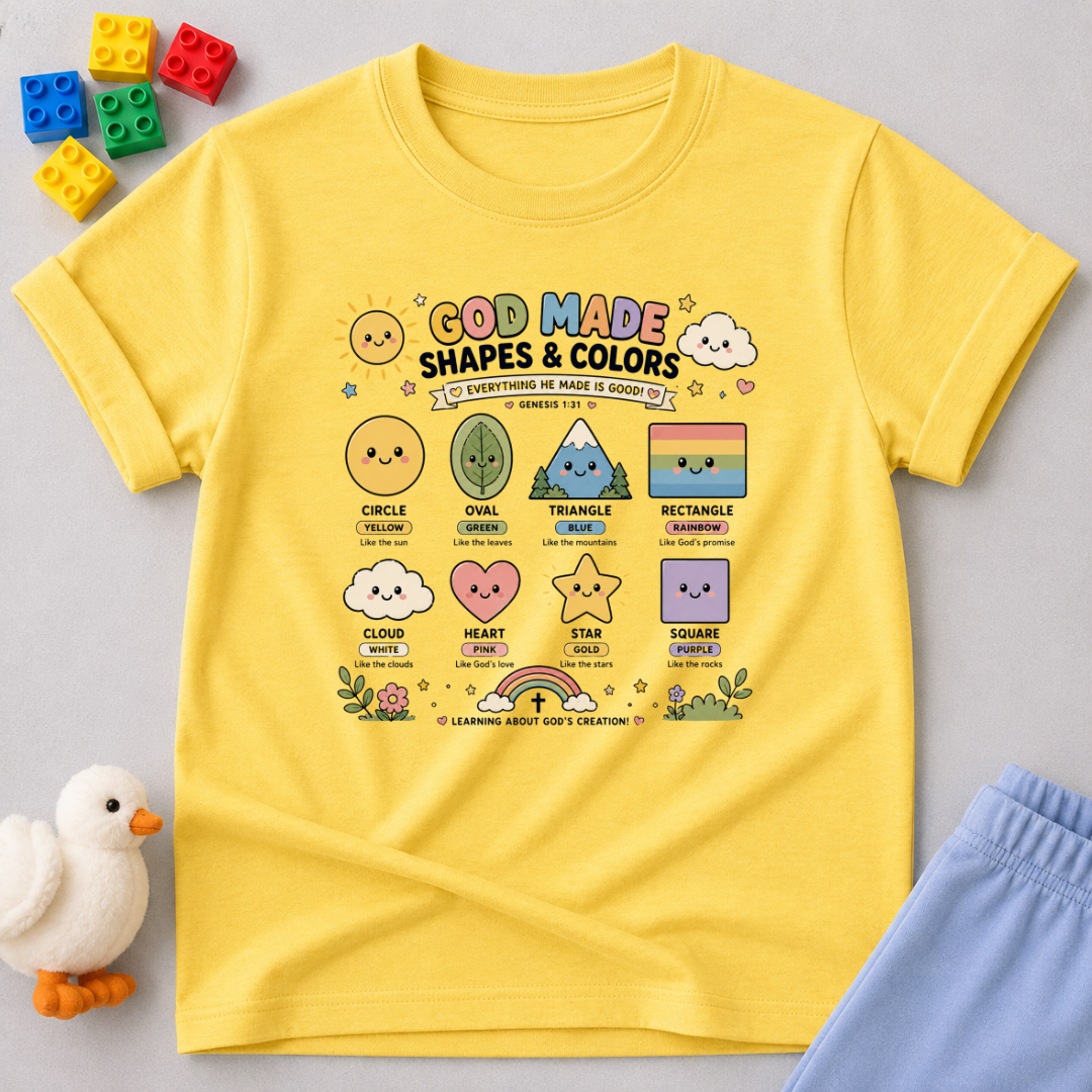 God Made Shapes And Colors Toddler T-shirt